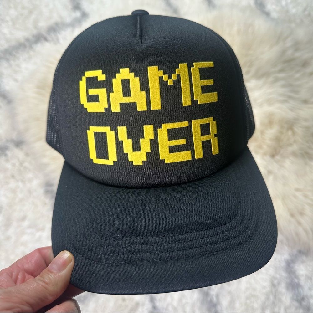Nintendo Black and Yellow "GAME OVER" Cap